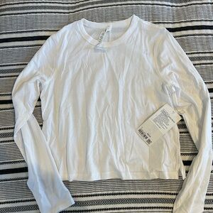 Lululemon NWT White Cropped Long Sleeve Top